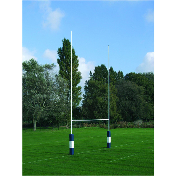 Harrod No 2A Steel Rugby Posts - 9m Socketed by Podium 4 Sport