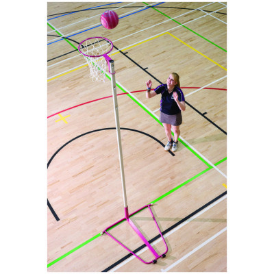 Harrod Pink Netball Posts - Freestanding, 16mm Ring by Podium 4 Sport