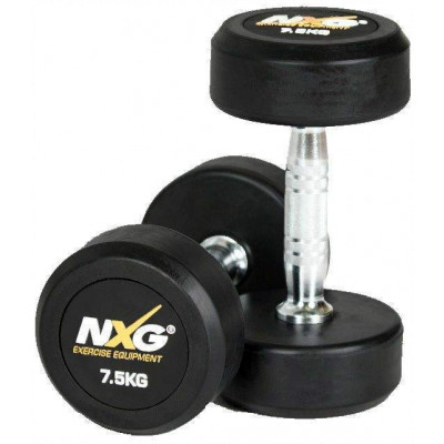 NXG Rubber Dumbbell Pair 7.5kg by Podium 4 Sport